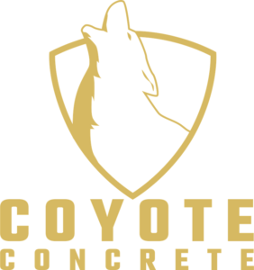 Coyote Concrete logo (single colour, stacked)