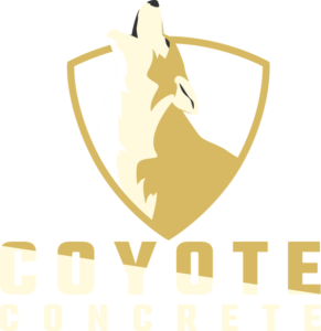 Coyote Concrete logo (stacked)